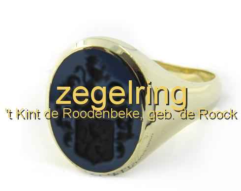 zegelring 't Kint de Roodenbeke, geb. de Roock