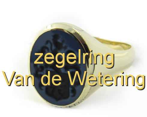 zegelring Van de Wetering